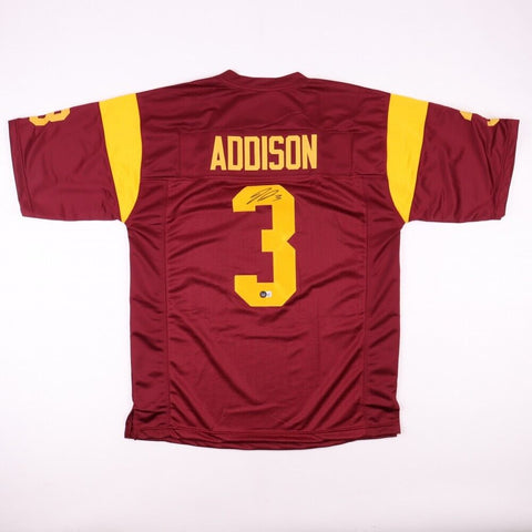Jordan Addison Signed USC Trojans Jersey (Beckett) Southern Cal Jr Wide Receiver