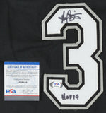 Harold Baines Inscribed HOF 19 Signed Chicago White Sox Black Jersey (PSA COA)