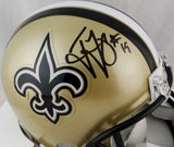 Ted Ginn Jr Autographed New Orleans Saints Mini Helmet- JSA W Auth *Black