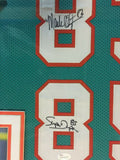 Mark Duper & Mark Clayton Signed Miami Dolphins 36"x39" Framed Jersey (JSA COA)