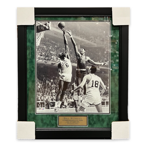 Bill Russell Signed Autographed 16x20 Photo Framed to 20x24 PSA/DNA