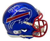 Jim Kelly Signed Buffalo Bills Mini Speed Replica Flash Helmet BAS ITP