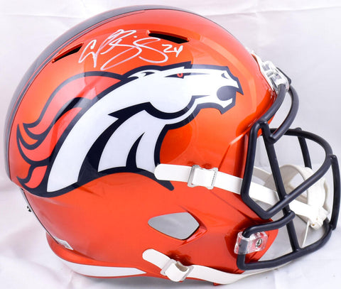 Champ Bailey Autographed Denver Broncos F/S Flash Speed Helmet- Beckett W Holo