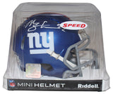 Michael Strahan Autographed New York Giants Speed Mini Helmet Beckett 35992