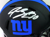 Jeremy Shockey Autographed NY Giants Eclipse Mini Helmet - Beckett Witness *S