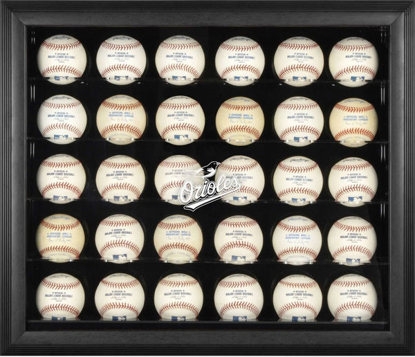 Orioles Logo Black Framed 30-Ball Display Case - Fanatics