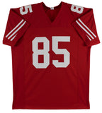 Vernon Davis Authentic Signed Red Pro Style Jersey Autographed BAS Witnessed