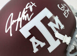 Jace Sternberger Signed A&M Maroon Schutt Mini Helmet w/Insc- JSA W Auth *Silver