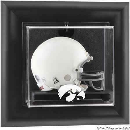 Iowa Black Framed Logo Wall-Mountable Mini Helmet Display Case - Fanatics