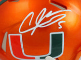 Andre Johnson Autographed Miami Hurricanes Flash Speed Mini Helmet-JSA W *White
