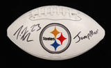 Joe Haden Signed Pittsburgh Steelers Logo Football (Beckett) 3xPro Bowl Corner