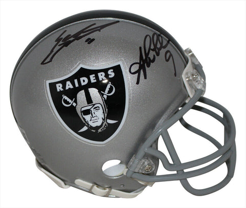 Sebastian Janikowski & Shane Lechler Signed Raiders Mini Helmet BAS 34296