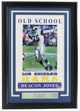 Deacon Jones Signed Framed 11x17 Los Angeles Rams Football Photo HOF 80 BAS