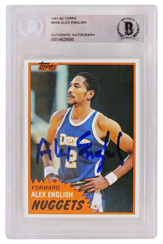 Alex English autographed 1981-82 Topps Basketball Trading Card #W68 - (Beckett)