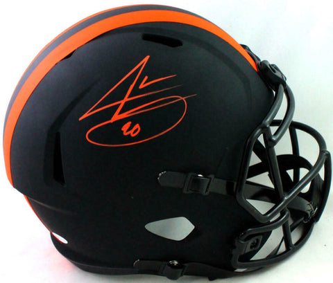 Jarvis Landry Autographed Browns Full Size Eclipse Speed Helmet-beckettW *Orang