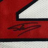 Framed Autographed/Signed Shaquille Shaq O'Neal 33x42 Heat White Jersey BAS COA