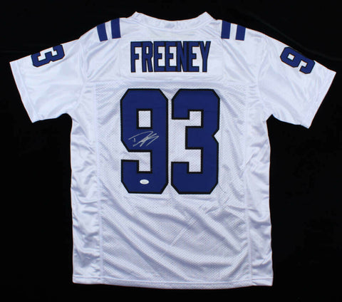 Dwight Freeney Signed Indianapolis Colts Jersey (JSA COA) 2002 1st Rd Drft Pk DE