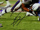Ray Lewis Signed Baltimore Ravens 8x10 Tackling McNair Photo- JSA W Auth *Black