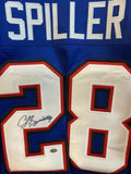 C J Spiller Signed Bills Jersey (GTSM Hologram) Buffalo All Pro Defensive Tackle