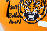 Devin White Autographed LSU Tigers F/S Speed Helmet w/2 Insc.-Beckett W Hologram