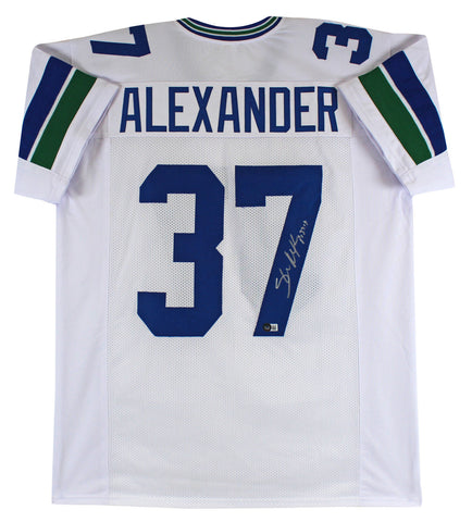 Shaun Alexander Authentic Signed White Pro Style Jersey Autographed BAS Witness
