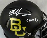 Mike Singletary Signed Baylor Flat Black Speed Mini Helmet w/ CHOF- JSA W Auth