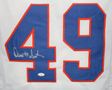 Dennis Smith Autographed/Signed Pro Style White XL Jersey JSA 34299