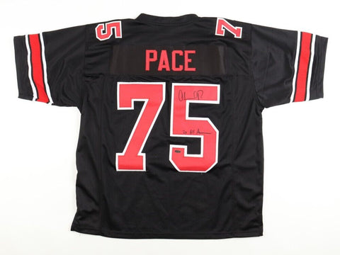 Orlando Pace Signed Ohio State Buckeye Jersey (Playball Ink) 7xPro Bowl OT Rams