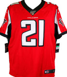 Deion Sanders Signed ATL Falcons Red NFL Nike Game Jersey- Beckett W *Black