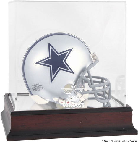 Dallas Cowboys Mahogany Logo Mini Helmet Display Case - Fanatics