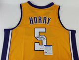 Robert Horry Signed L.A Lakers Jersey (PSA COA) Los Angeles 7xNBA Champ / Foward