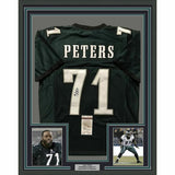 FRAMED Autographed/Signed JASON PETERS 33x42 Philadelphia Green Jersey JSA COA