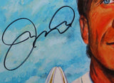 Joe Montana Autographed 49ers16x20 Painted Portrait Print - JSA Auth *Black