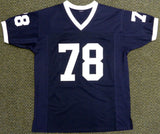 PENN STATE NITTANY LIONS MIKE MUNCHAK AUTOGRAPHED BLUE JERSEY BECKETT BAS 114984