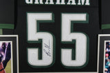 BRANDON GRAHAM (Eagles black SKYLINE) Signed Autographed Framed Jersey JSA