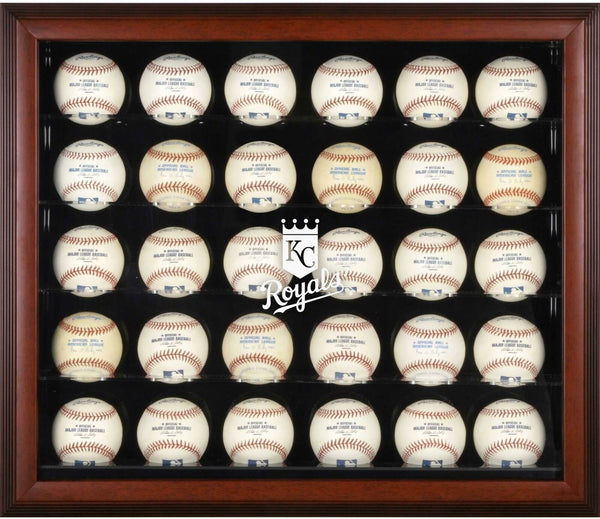 Royals Logo Mahogany Framed 30-Ball Display Case - Fanatics