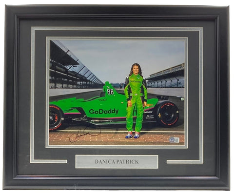 Danica Patrick Signed Framed 11x14 IndyCar Series Photo BAS