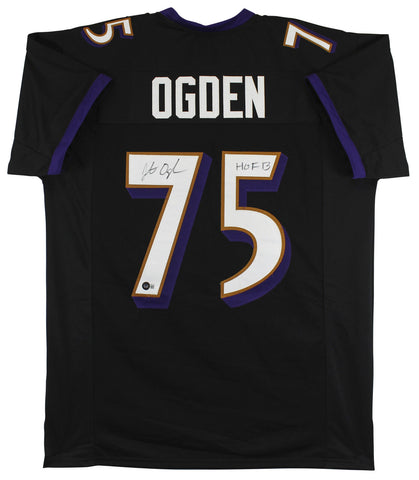 Jonathan Ogden "HOF 13" Authentic Signed Black Pro Style Jersey BAS Witnessed