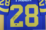 MARSHALL FAULK (Rams throwback TOWER) Signed Autographed Framed Jersey Beckett