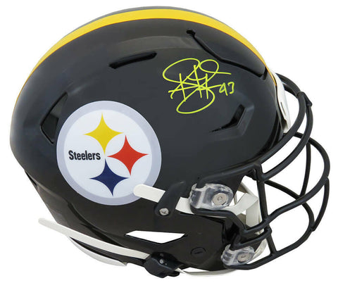 Troy Polamalu Signed Steelers Riddell SpeedFlex Authentic Helmet - SCHWARTZ COA