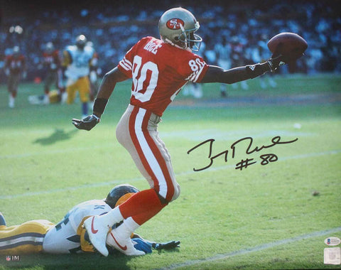 Jerry Rice Autographed/Signed San Francisco 49ers 16x20 Photo BAS 30522