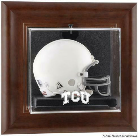 TCU Horned Frogs Brown Framed Wall-Mountable Mini Helmet Display Case - Fanatics