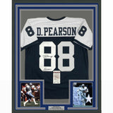 FRAMED Autographed/Signed DREW PEARSON ROH 2011 33x42 Dallas TG Jersey JSA COA