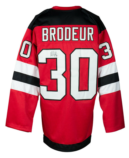Martin Brodeur Signed Red Custom Pro Style Hockey Jersey JSA