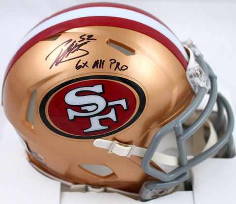 Patrick Willis Autographed 49ers Speed Mini Helmet w/6x All Pro- Beckett W Holo