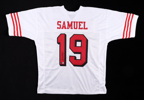 DEEBO SAMUEL AUTOGRAPHED SIGNED SAN FRANCISCO 49ERS #19 WHITE JERSEY BECKETT