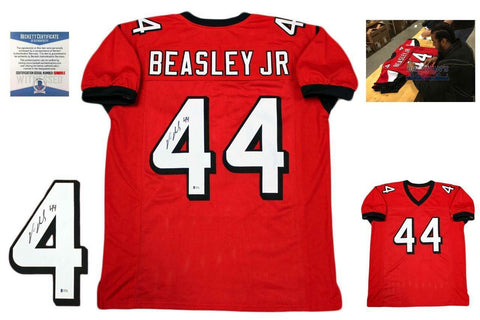 Vic Beasley Autographed SIGNED Custom Jersey - Beckett Authenticated w/ Photo RD