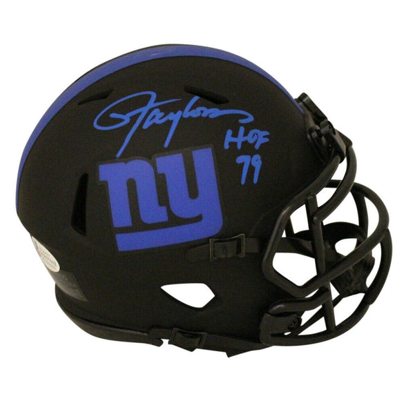 Lawrence Taylor Signed New York Giants Eclipse Mini Helmet HOF BAS 31126