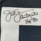 Framed Autographed/Signed Jack Lambert 33x42 HOF 90 Black Jersey JSA COA