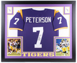 Patrick Peterson Signed LSU Tigers 43" x 35" Custom Framed Jersey (JSA Holo)